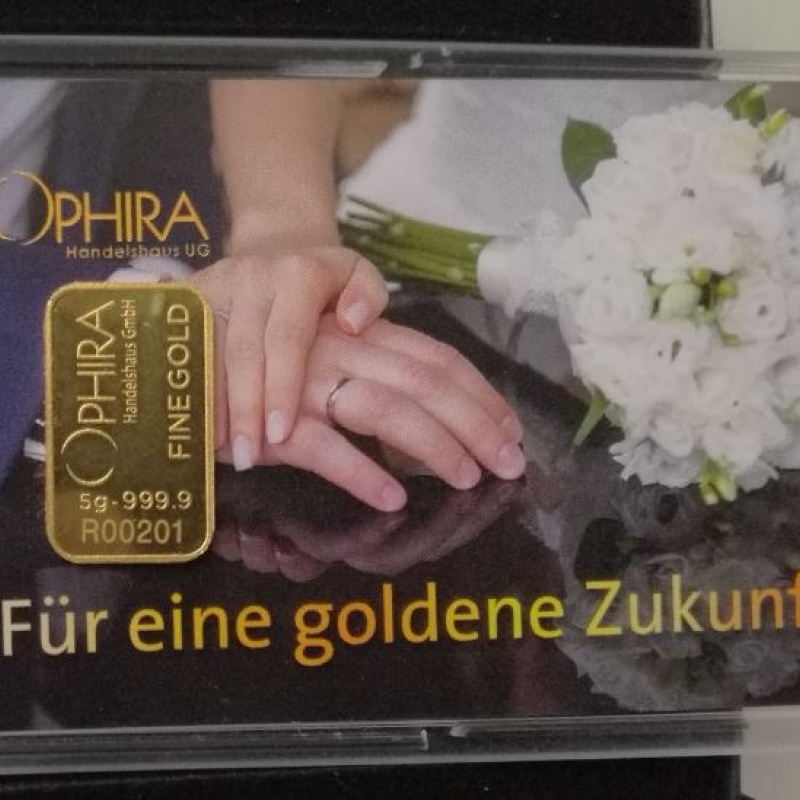 Hochzeit mit 1 g Gold
